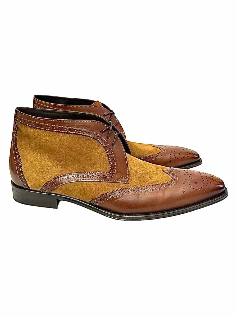 Mezlan Lorens “Joel” Brogue Chukka Boots Men’s Size 11.5 Made in Spain